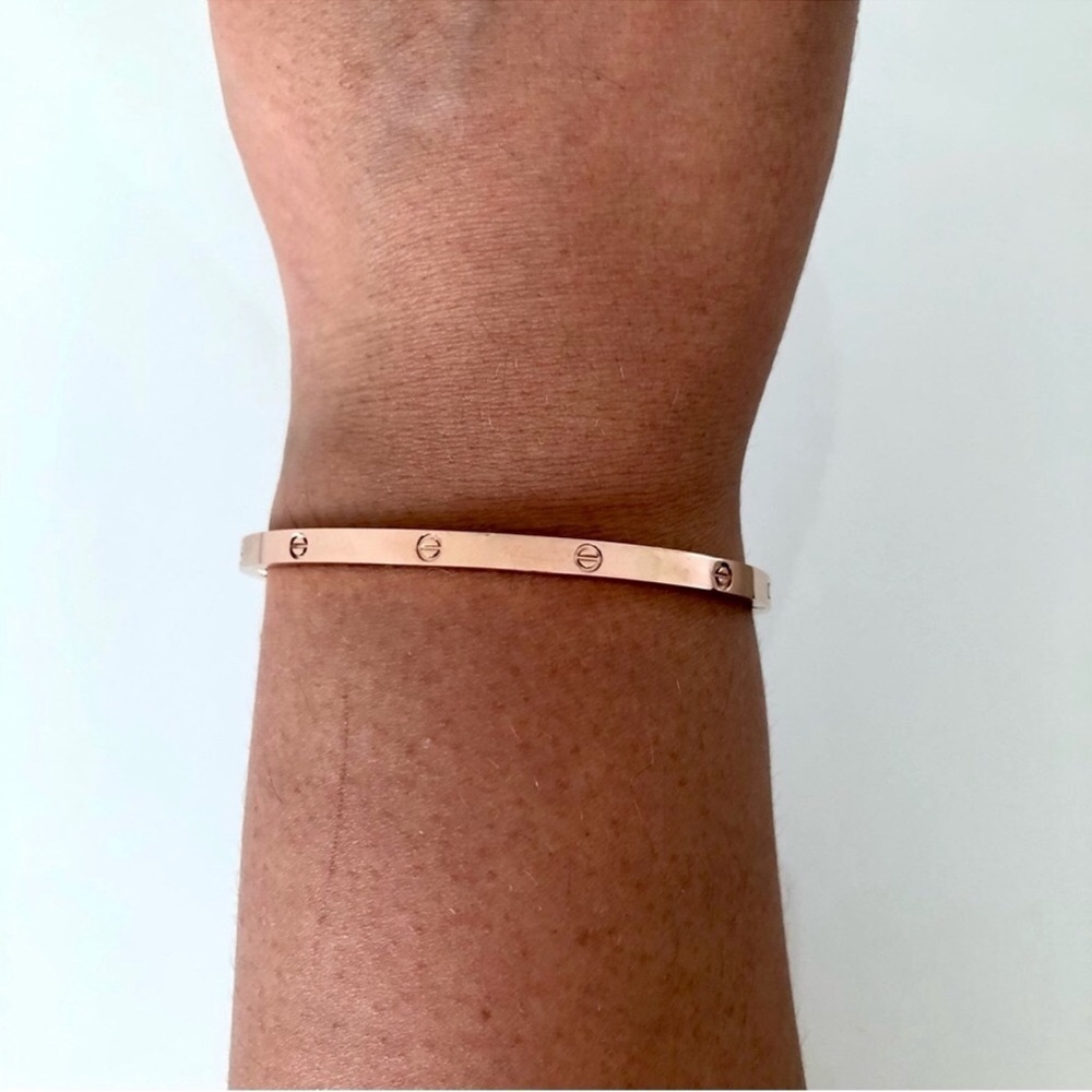Generic Rose Gold Small Model Screw Bangle Bracelet and Screw Driver